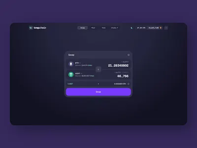 Swap Desktop App binance bitcoin blockchain coin concept crypto defi exchange green purple swap ui web3