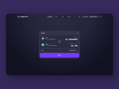 Swap Desktop App binance bitcoin blockchain coin concept crypto defi exchange green purple swap ui web3