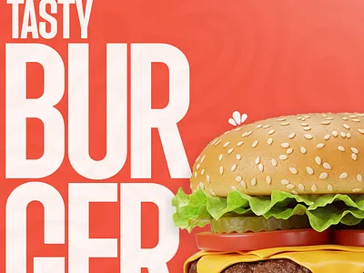 Tasty Burger branding graphic design