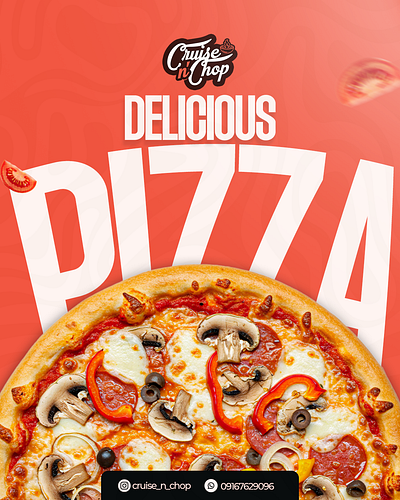 Delicious Pizza branding graphic design