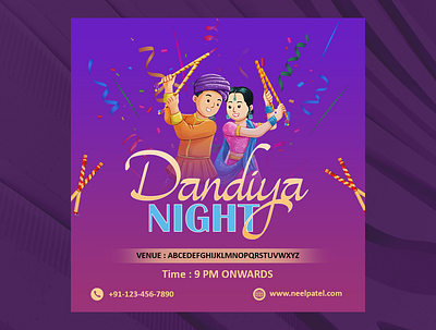 Navratri Festival Post Design advertisement branding celebrtation festival indian festival invitation navratiri social media post