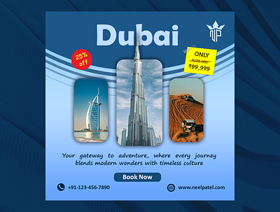 Travel Post Design branding dubai post poster design social media post travel travel agency travel brand
