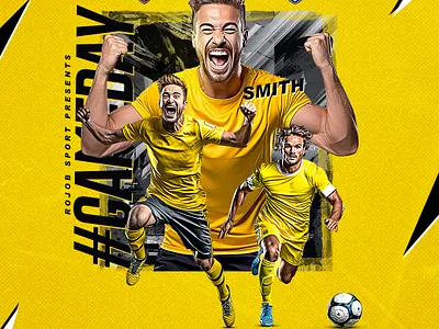 Banners, PSD Templates, Posters & Ad Content for Social Media banner creative sports layout editable matchday design facebook ad football design football poster game day poster instagram post instagram post design matchday poster pinterest poster poster poster design psd flyer soccer graphics social media post design sports sports event design sports template