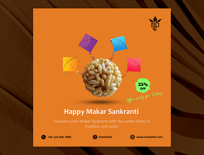 Kite Festival Post Design ad branding indian festival kite kite festival poster poster design social media post uttrayan