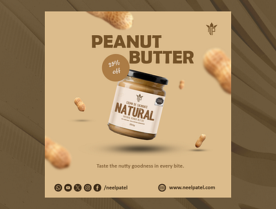 Product Post Design branding food food photography modern peanut butter poster product trendy