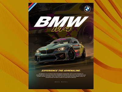 BMW Poster Design advertisement aesthetic automobile bmw brand identity branding car gaming gaming room gaming wallpaper modern poster poster design social media post wall poster wallpaper