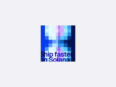 Ship faster on Solana card blockchain card design crypto graphic design pixel social media solana web3
