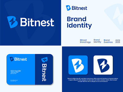 Bitnest—Brand Identity branding brandingidentity logo logo design modern