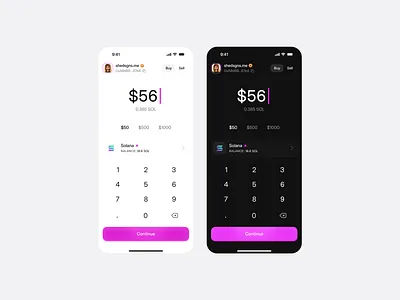 dApp (buy Solana UI) app design blockchain crypto dapp ios app product design solana ui web3