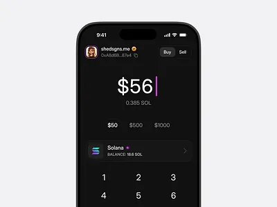 dApp (Buy Solana UI) close-up app design blockchain buy crypto dapp ios app solana ui web3