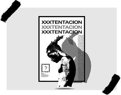XXXTENTACION poster design adobe ai banner film graphic design illustrator motion graphics peace photoshop poster studio typography ui vector xxxtentacion