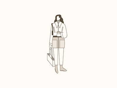 shopping 2d blackandwhite flatstyle illustration illustrator lineart minimalistic shopping vector woman