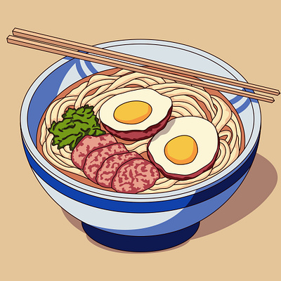 Foods: Ramen Illustration colorful illustration flat illustration food food illustration graphic design illustration japanese food japanese food illustration modern illustration ramen ramen illustration ramen noodle ramen noodle illustration