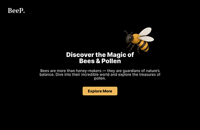BEEP bee design pollen ui user experience ux website
