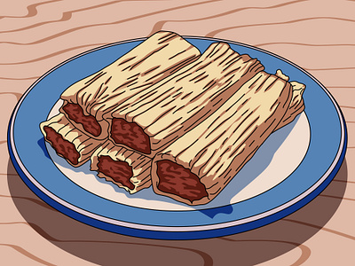 Foods: Tamales Illustration colorful illustration flat illustration food food illustration graphic design illustration mexican food mexican food illustration modern illustration tamales tamales illustration traditional mexican food