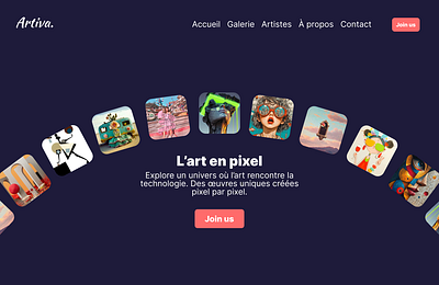 Artiva Wep App art design illustration pictures ui ux website