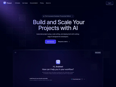 Flow.ai Website Design ai bento clean dark design landing modern ui web design website