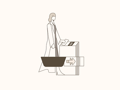 travel 02 2d bag illustration illustrator peopleillustration tickets travel vector woman