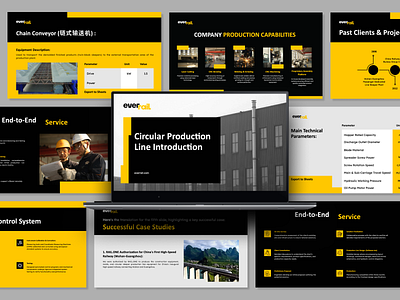 PowerPoint Design: Modern Construction Presentation 🏗🟡 branding design graphic design typography