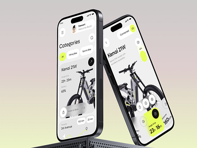 Smart Bike App - UI/UX app bike bike app biking bycycle crm cycling cyclist design mobile mobile app product design route saas smart tracker ui uiux uiux design