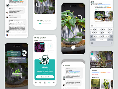 ChatGPT into the Plant App 📲⚡️ ai app chatgpt design illustration mobile modern ui ux