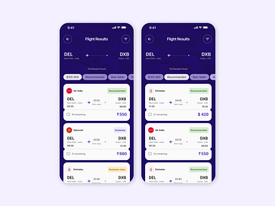 Flight booking UI - Suggestion chip UX flight booking suggestion chips ui ux
