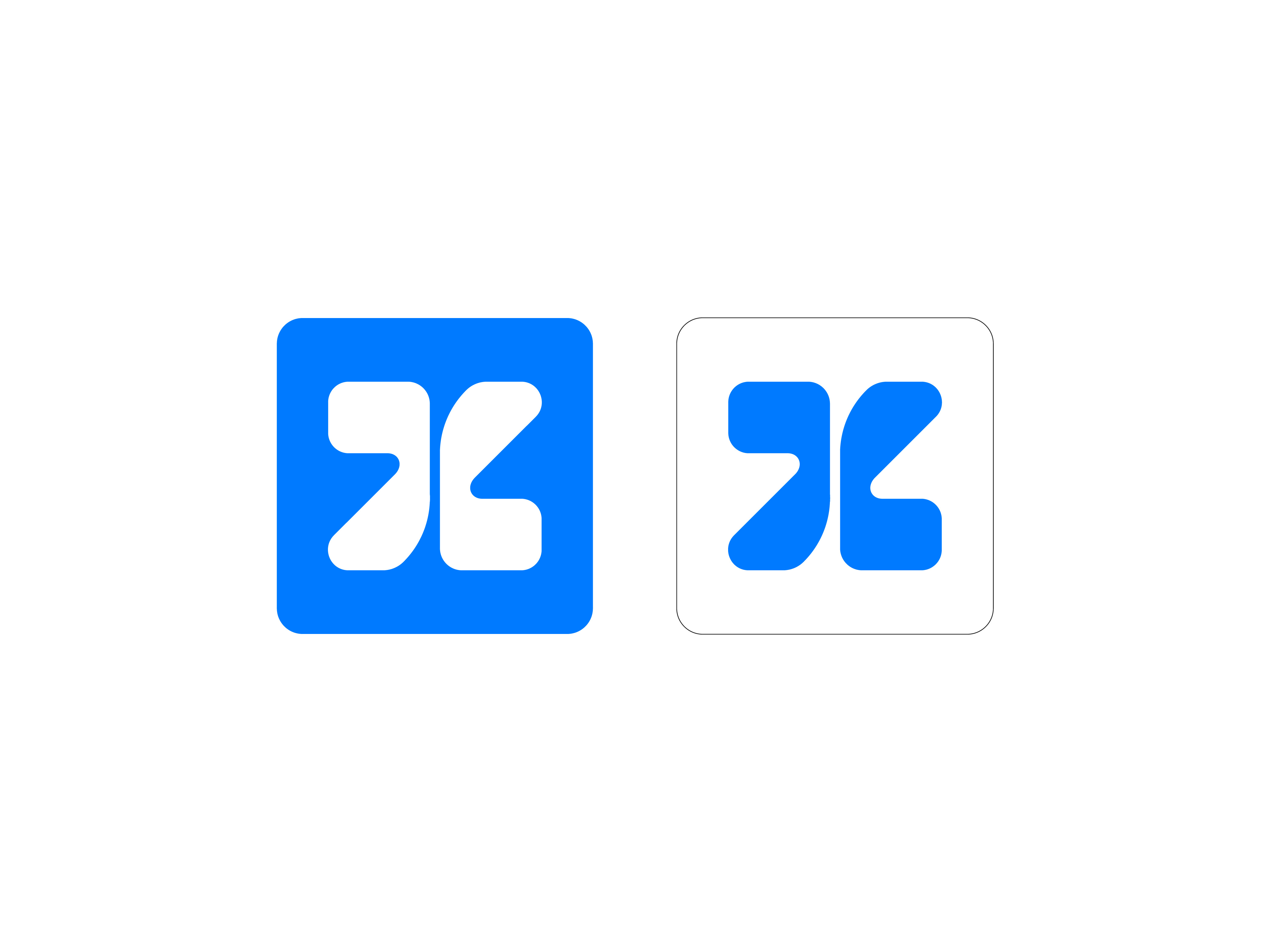 GOSS ロゴデザイン ZX Monogram Logo – Bold Icon in Blue & White Variants by