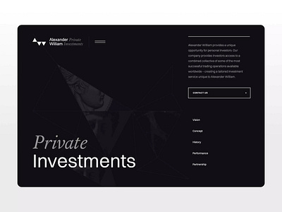 💰 alexanderwilliam.im - Private investments design development financial fintech forex investments motion graphics preload website