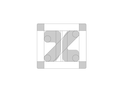 ZX Monogram – Grid Construction Breakdown brand identity branding branding process custom design geometric graphic design hire logo construction logo design logo grid logo structure minimalist modern monogram symmetrical visual identity zx