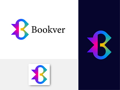 Bookver letter mark a b c d e f g h i j k l m n o p abstract abstract logo branding colorful logo creative creative logo gradient letter mark monogram logo logotype minimalist logo modern software logo symbol tech logo