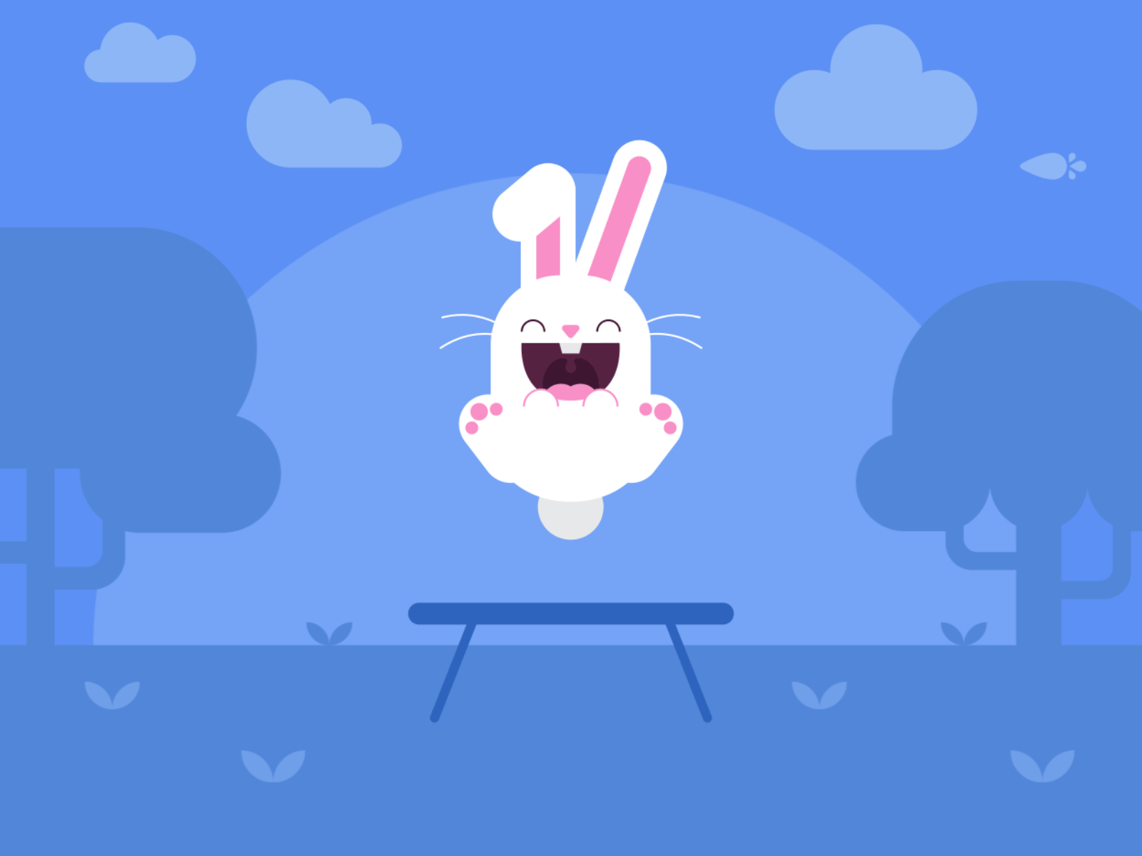 Happy Bunny 2d animation after effects animated animation animation design animationart animator character animation gif motion design motion designer motion graphics