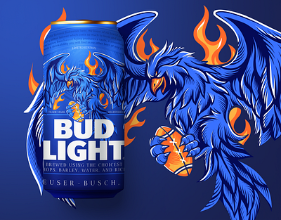 Bud Light meets Super Bowl 2023: Product Packaging artwork beer box can design football graphic design illustration package product packaging super bowl