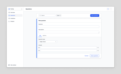 Question builder builder design form question ui ux
