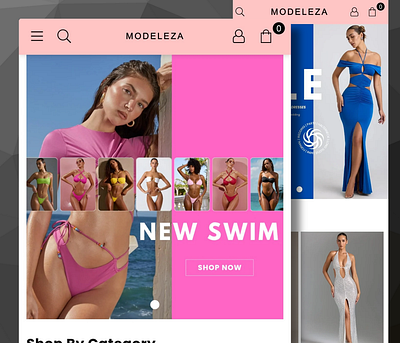 Modeleza - Online Fashion Store branding creativedesign fashion store fashionstore fashionui figma minimaldesign shopify shopifydesign ui userexperience ux uxdesign web design webdesign تجربة المستخدم تصميم متجر تصميم واجهات