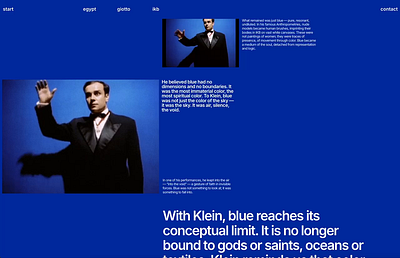 Pure Blue | Longread | Typography landing page longread tilda typography web design website