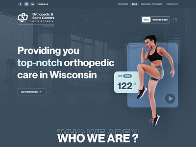 Orthopedic Website Design | Clean, Modern & Patient-Focused UI clinic website design graphic design healthcare web design healthcare website landing page layout medical practioner website medical website mockup orthopedic website responsive website spine care website spine center website ui ux web design website website design website development