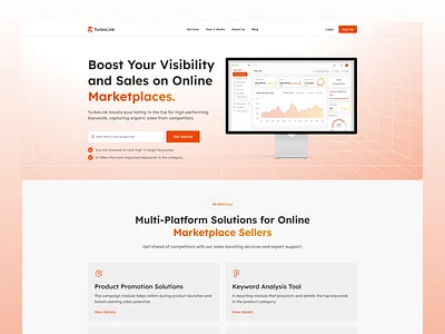 TurboLink-Digital Marketing Website Design design graphic design illustration logo ui ux vector