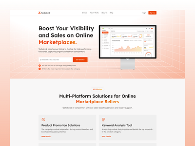 TurboLink-Digital Marketing Website Design design graphic design illustration logo ui ux vector