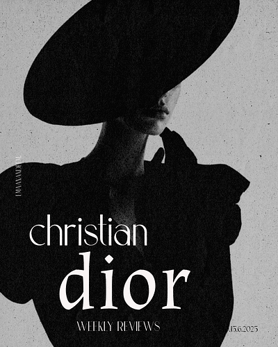 Black & Grey DIOR poster. branding graphic design logo
