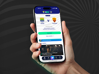 persib soccer club mega app design concept app branding clean dark design fans figma football graphic design illustration light match mega mobile persib soccer subscription ticket ui ux