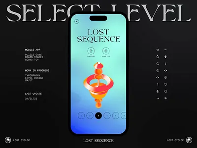 Select Level 3d ani app game interaction loader loading menu mobile puzzle toy ui