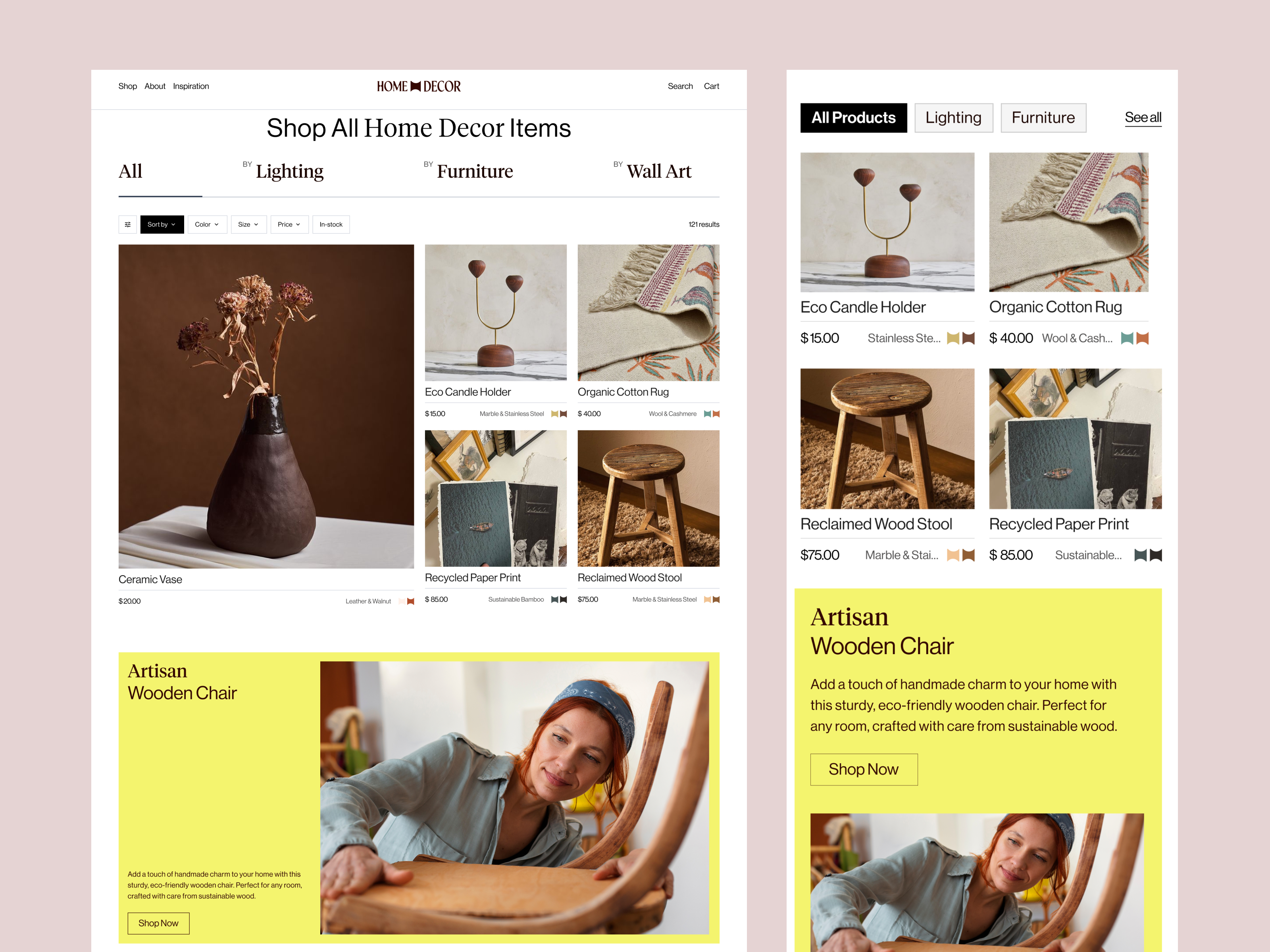 Example of Premium Custom Ecommerce Website Design
