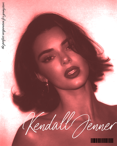 Kendall jenner Album/ magzine cover Poster. branding graphic design