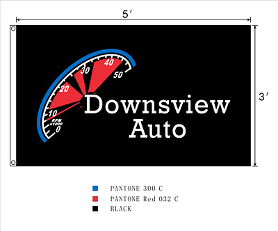 Downsview Auto logo recreate graphic design logo
