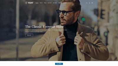 Tart Optical Luxury Shopify Store advertising agency design digital marketing dropshipping ecommerce seo shopify