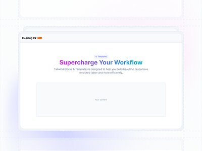 TailwindCSS : Heading #02 badge block gradient landing landing page marketing section tag web website