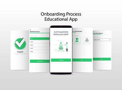 Educational App Onboarding Screens UI figma mobile app onboarding screens ui ux visual design