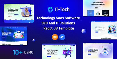 IT-Tech – Technology Business, IT Solutions & SaaS Software Reac design graphic design logo typography