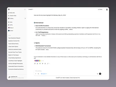ChatGPT - Search the web ai chat chatgpt