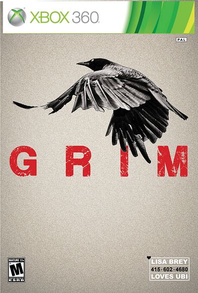 GRIM Video Game Cover Mockup mockup promotional ui video game